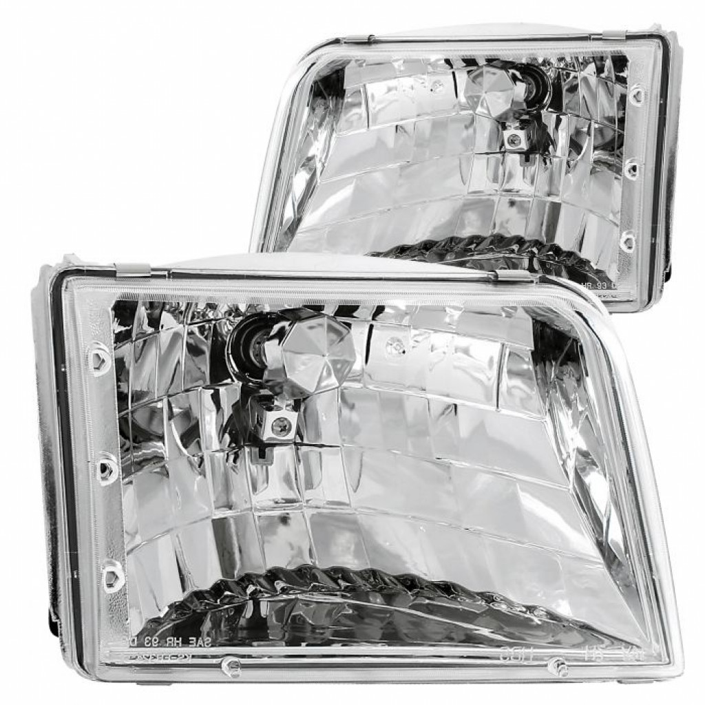 ANZO For Ford Ranger 1993 94 95 96 1997 Crystal Headlights Chrome | (TLX-anz111036-CL360A70)