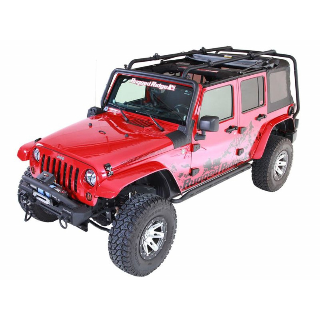 Rugged Ridge For Jeep Wrangler 2007-2018 Roof Rack Jeep 4-Door | (TLX-rug11703.02-CL360A70)