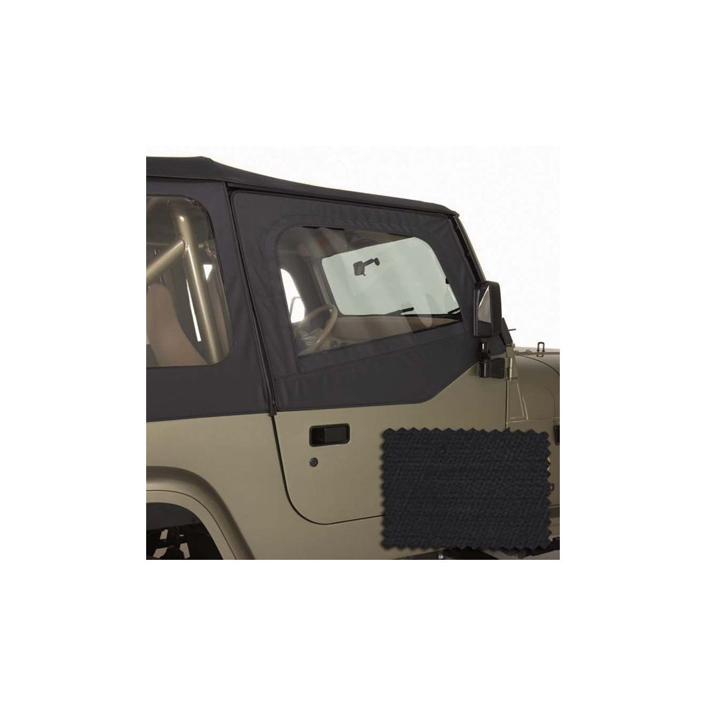 Rugged Ridge For Jeep Wrangler YJ 1988-1995 Upper Soft Door Kit Black Diamond | (TLX-rug13713.35-CL360A70)