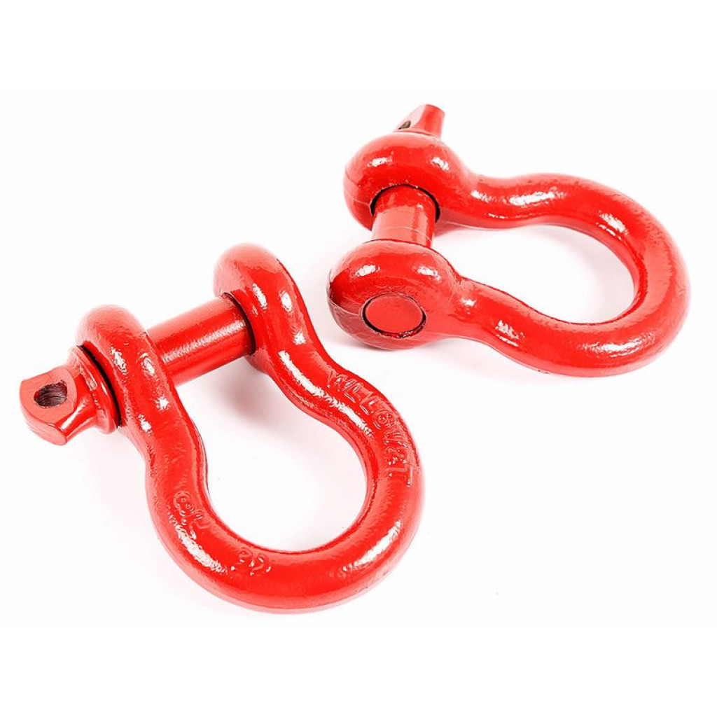 Rugged Ridge D-Shackles Red 7/8 Inches | (TLX-rug11235.13-CL360A70)