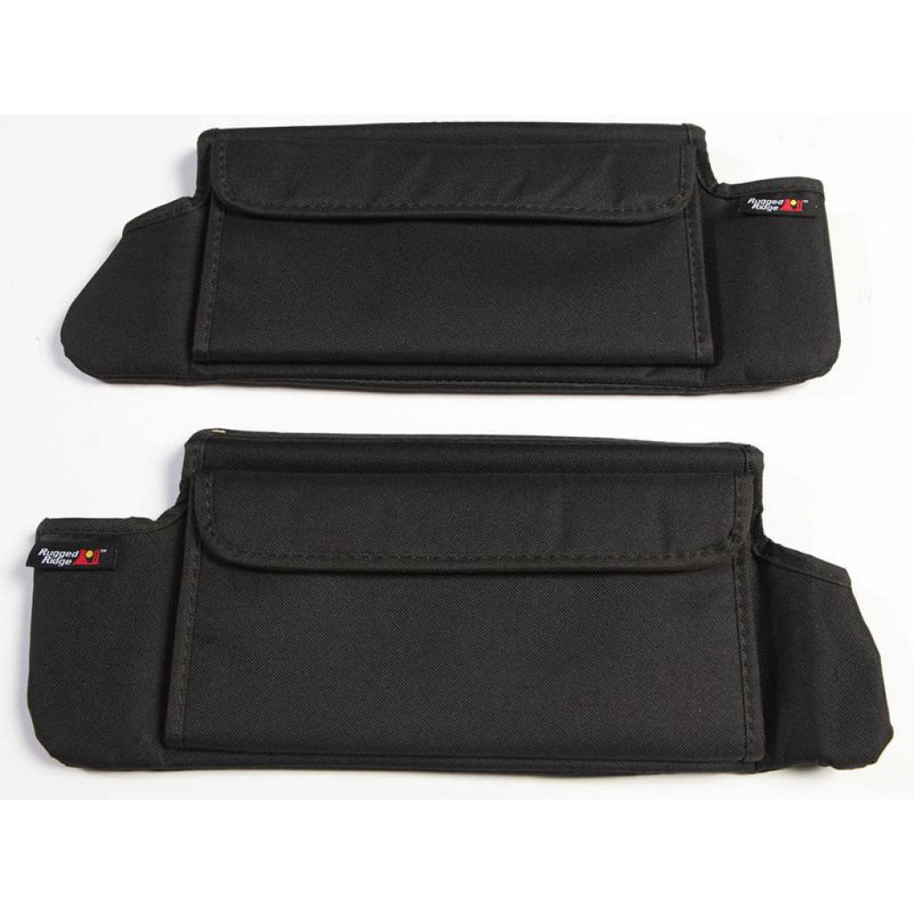 Rugged Ridge For Jeep Wrangler JK 2007-2009 Sun Visor Organizers Black | (TLX-rug13305.07-CL360A70)