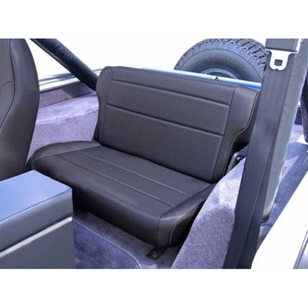 Rugged Ridge For Jeep Wrangler TJ 1997-2002 Seat Fold & Tumble Rear Black Denim | (TLX-rug13463.15-CL360A70)