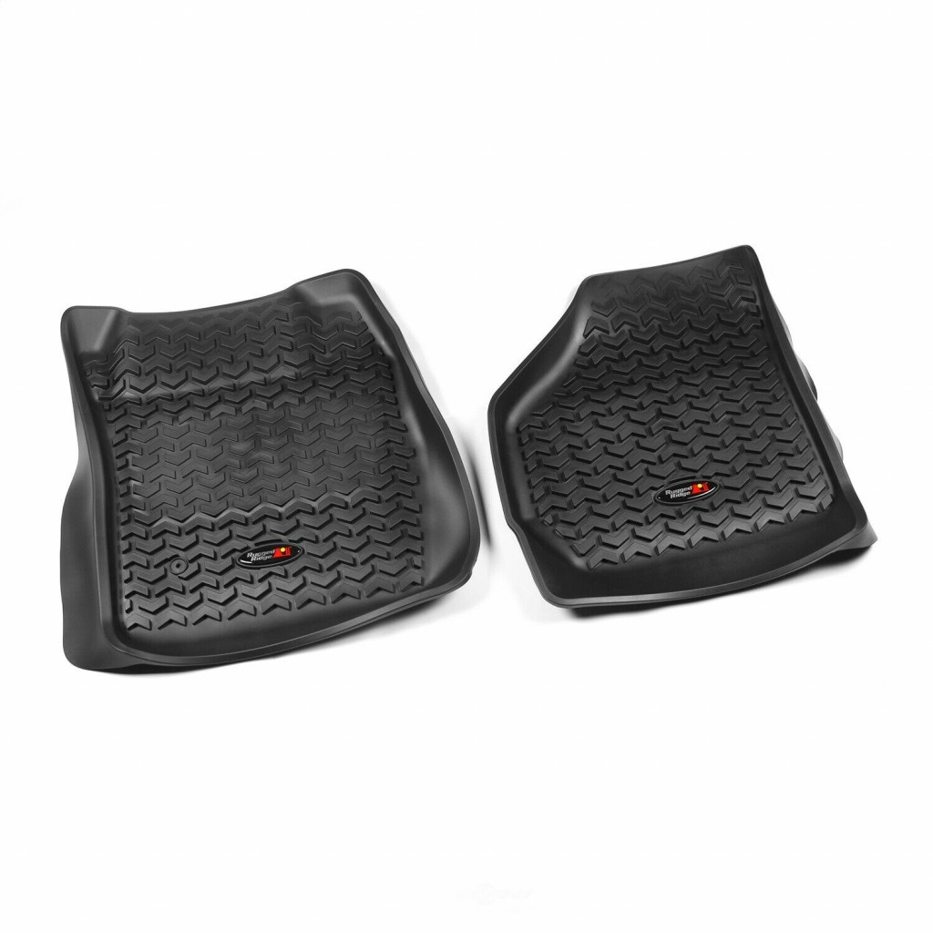 Rugged Ridge For Ford F-250/F-350 Super Duty 1999-2007 Floor Liner Front Black | Regular/Extended (TLX-rug82902.07-CL360A70)