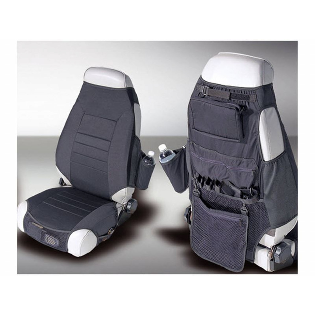 Rugged Ridge For Jeep CJ / Wrangler 1976-2006 Fabric Seat Protectors | Black | (TLX-rug13235.01-CL360A70)