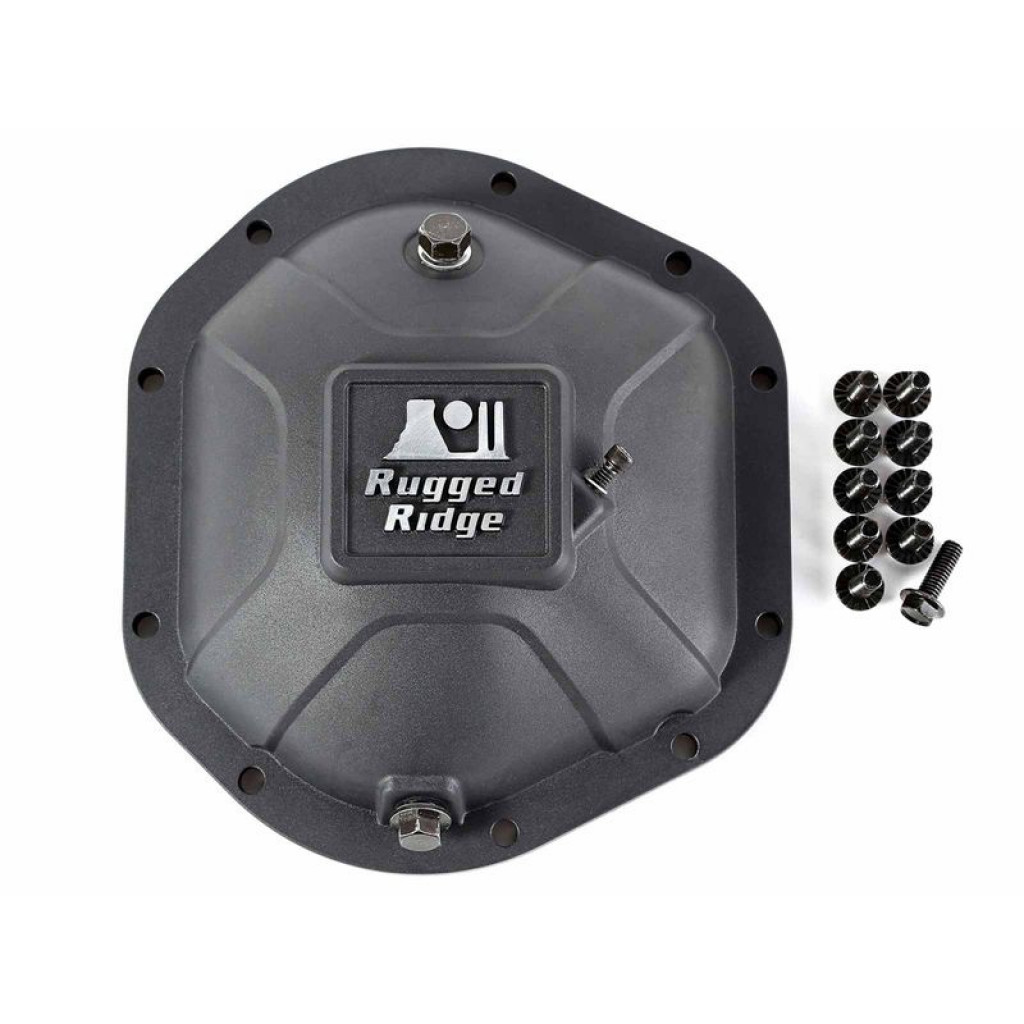 Rugged Ridge Differential Cover Boulder Aluminum Dana 44 Black | (TLX-rug16595.12-CL360A70)