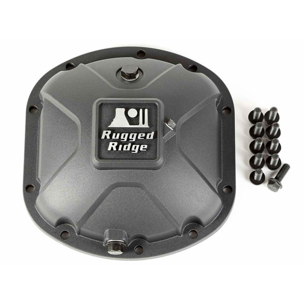 Rugged Ridge Differential Cover Boulder Aluminum Dana 30 Black | (TLX-rug16595.13-CL360A70)