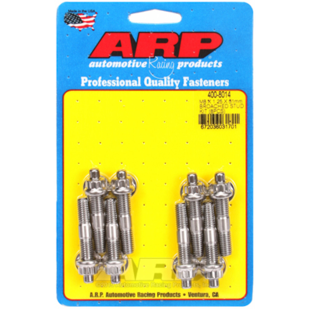 ARP Stud Kit Sport Compact M8 x 1.25 x 51mm Stainless Accessory Studs 8 pack (TLX-arp400-8014-CL360A70)