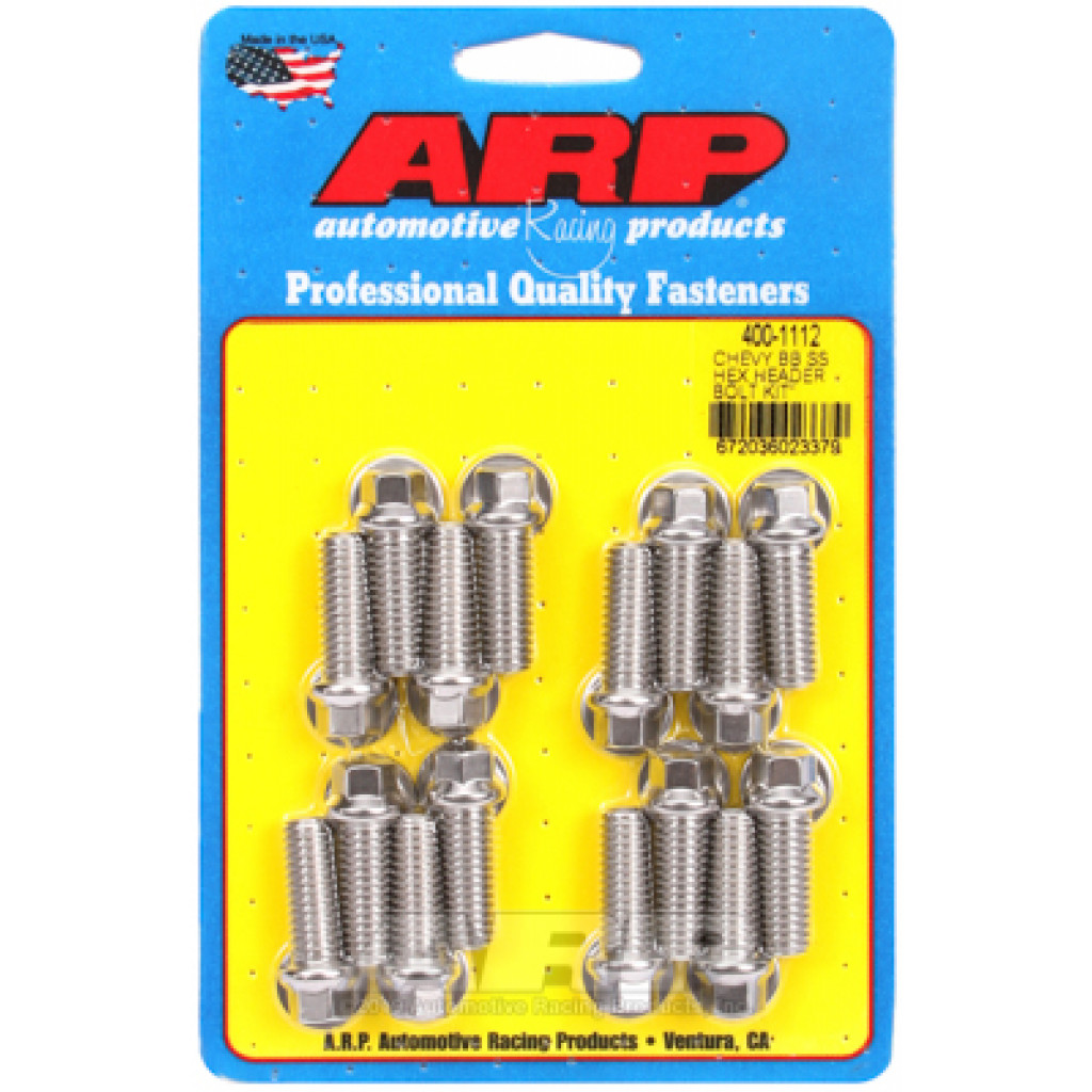 ARP Header Bolt Kit For Chevy BB Stainless Steel Hex | (TLX-arp400-1112-CL360A70)