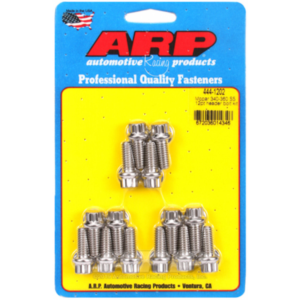 ARP Header Bolt Kit 340-360 Stainless Steel 12pt (TLX-arp444-1202-CL360A70)