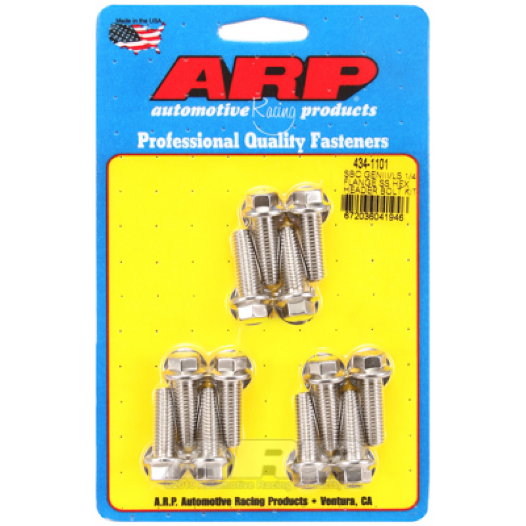 ARP Header Bolt Kit SBC/GENIII LS 1/4 Flange Stainless Steel Hex | (TLX-arp434-1101-CL360A70)