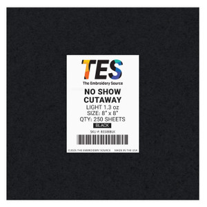 No Show Light Cutaway | Black | 8" x 8" | 250 Sheets