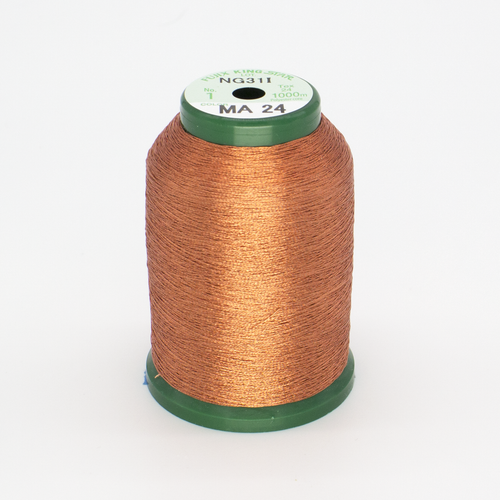 KingStar Metallic Thread MA-24 DARK ORANGE- 1000 Meter