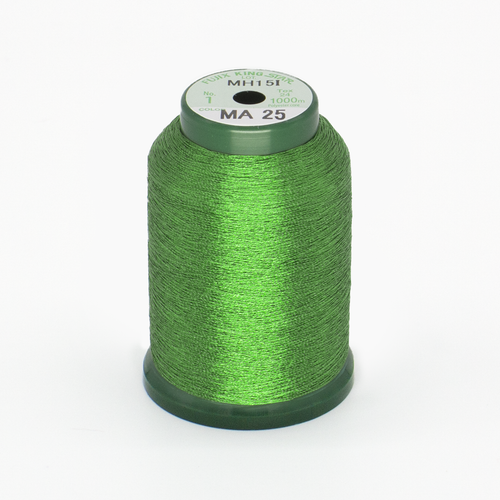 KingStar Metallic Thread MA-25 LEAF GREEN - 1000 Meter
