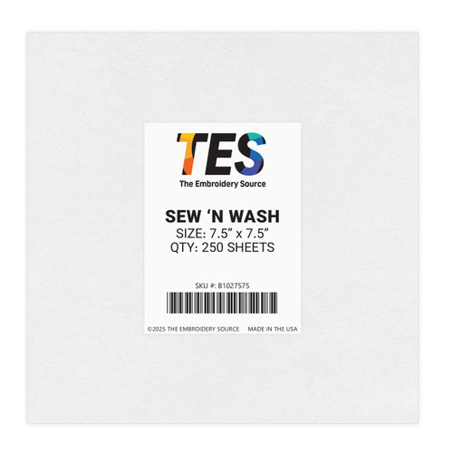 Sew 'N Wash | 7.5" x 7.5" | 250 Sheets