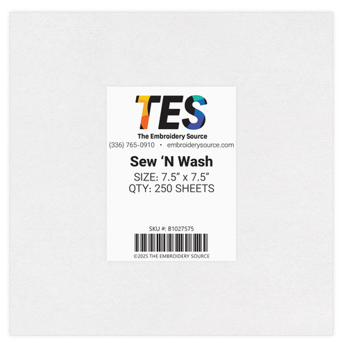 Sew 'N Wash | 7.5" x 7.5" | 250 Sheets