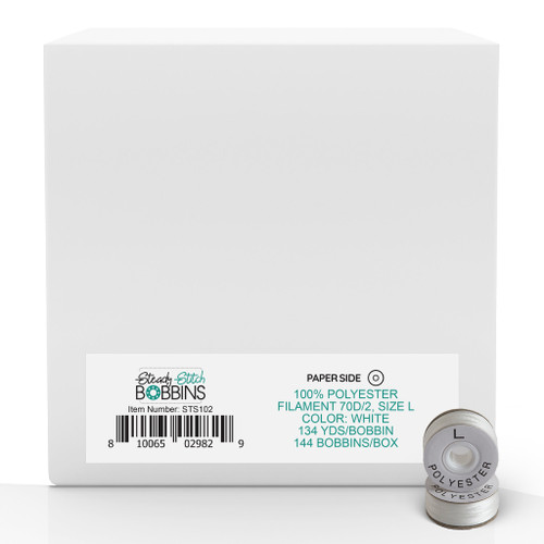 Steady Stitch Paper Sides Style L Polyester Prewound Bobbins (144/box)