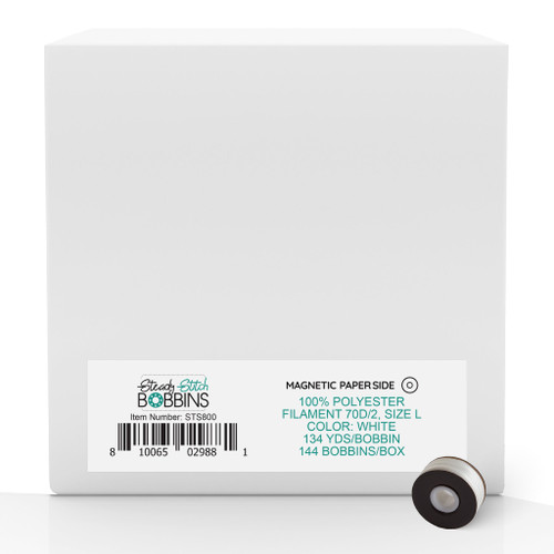 Steady Stitch Magnetic Paper Sides Style L Polyester Prewound Bobbins (144/box)