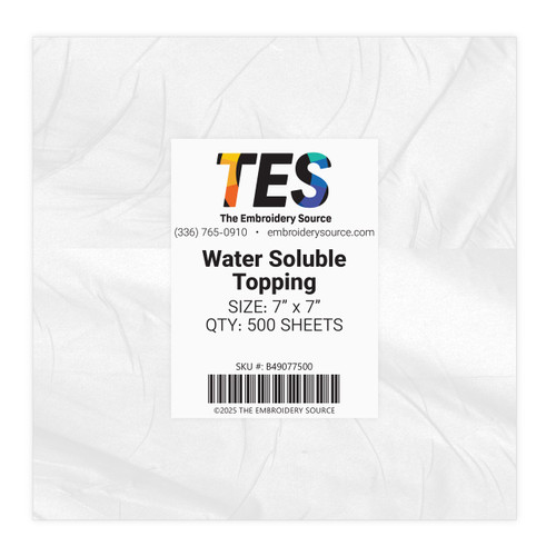 Water Soluble Topping | Light 1.1 oz | Sheets Commercial Machine Embroidery Stabilizer Supplier