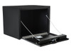 1734500 - 24x24x24 Inch Textured Matte Black Steel Underbody Truck Box with 3-Point Latch