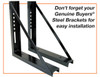 1734500 - 24x24x24 Inch Textured Matte Black Steel Underbody Truck Box with 3-Point Latch