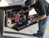 1734500 - 24x24x24 Inch Textured Matte Black Steel Underbody Truck Box with 3-Point Latch