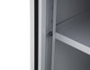 BP964824WLL - White Steel Straight Side Backpack Truck Box with Adjustable Shelving