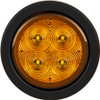 SL42AO - 4 Inch Round Recessed Strobe With Amber LEDs And Amber Lens