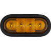 SL62AO - 6 Inch LED Oval Strobe Light With Amber LEDs And Amber Lens