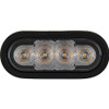 SL62CA - 6 Inch LED Oval Strobe Light With Amber LEDs And Clear Lens