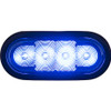 SL62CB - 6 Inch LED Oval Strobe Light With Blue LEDs And Clear Lens