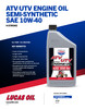 Lucas Oil 10720 Semi-Synthetic SAE 10W-40 ATV/UTV Engine Oil, 1 Quart
