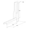 1701018 - Pro Series Gloss Black Structural Steel Mounting Brackets, For Use With 18x18 Underbody Truck Boxes