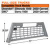 851305 - 20.20-inch Tall Gloss White Heavy-Duty Steel GuardDogg Pickup Truck Headache Rack Bundle with Mounting Brackets