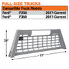 851605 - 25.00-inch Tall Gloss White Heavy-Duty Steel GuardDogg Pickup Truck Headache Rack Bundle with Mounting Brackets