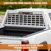 851605 - 25.00-inch Tall Gloss White Heavy-Duty Steel GuardDogg Pickup Truck Headache Rack Bundle with Mounting Brackets