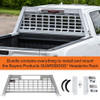 851605 - 25.00-inch Tall Gloss White Heavy-Duty Steel GuardDogg Pickup Truck Headache Rack Bundle with Mounting Brackets