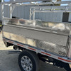 1744196 - 9.5x18x96 Heavy-Duty Diamond Tread Aluminum Open-Top Cargo Basket With Drop Door