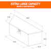 1721388 - 49 Inch Wide Gloss Black Diamond Tread Aluminum Trailer Tongue Truck Box