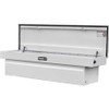 1749435F - 18x20x71 Inch Gloss White Diamond Tread Aluminum Crossover Truck Tool Box, Keyed Alike For Fleets