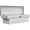 1749435F - 18x20x71 Inch Gloss White Diamond Tread Aluminum Crossover Truck Tool Box, Keyed Alike For Fleets