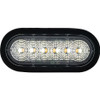 SL60AC - 6 Inch LED Oval Strobe Light with 12 LEDs, Amber/Clear, Not Heated
