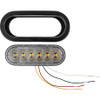 SL60AC - 6 Inch LED Oval Strobe Light with 12 LEDs, Amber/Clear, Not Heated