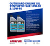 Lucas Oil 10661 Synthetic SAE 10W-30 Outboard Engine Oil, 1 Quart