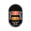 5622211 - 1.75 Inch Mini Fender Light - Red/Amber - Chrome Housing, Blunt Cut Wires