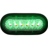 SL61AG - 6 Inch LED Oval Strobe Light with 12 LEDs, Amber/Green, Heated
