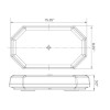 8891060 - 15 Inch Octagonal LED Mini Light Bar - Amber