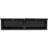 1721363 - 18x16x72 Inch Gloss Black Diamond Tread Aluminum Topsider Truck Box with Flip-Up Doors
