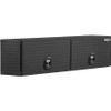 1722363 - 18x16x72 Inch Matte Black Diamond Tread Aluminum Topsider Truck Box with Flip-Up Doors