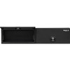 1722363 - 18x16x72 Inch Matte Black Diamond Tread Aluminum Topsider Truck Box with Flip-Up Doors