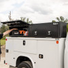 1721770 - 18x16x96 in Black Diamond Tread Aluminum Topsider Truck Box with Flip-Up Doors